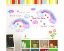 Rainbow Clouds - Believe yourself, Always love, Chase your dreams Wall Decals - Watercolour